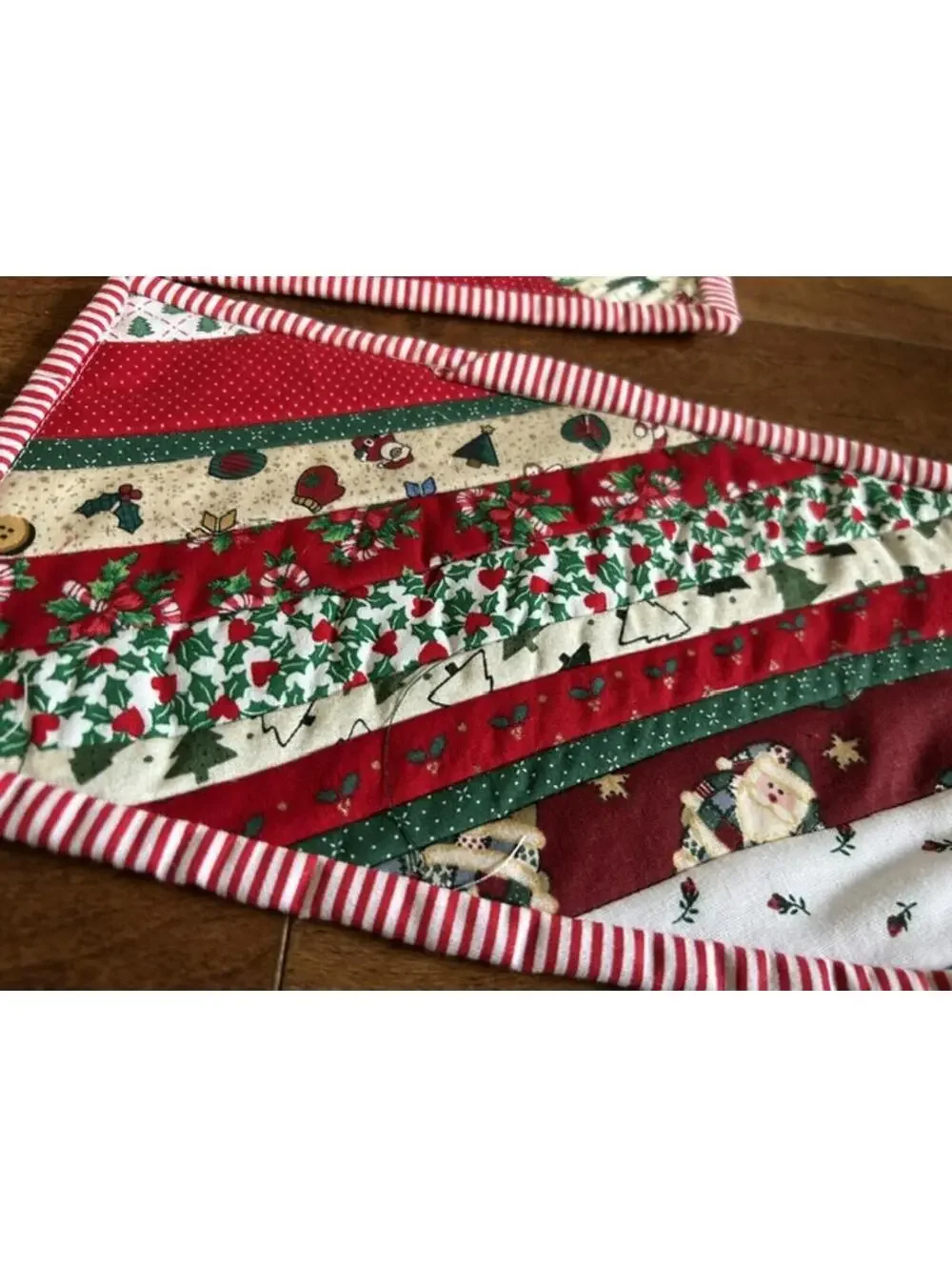 Set of 3 Handmade Christmas Quilted Pot Holders